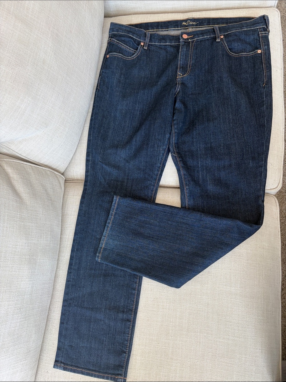 Old Navy DIVA Women's Straight-Leg Dark Indigo Jeans